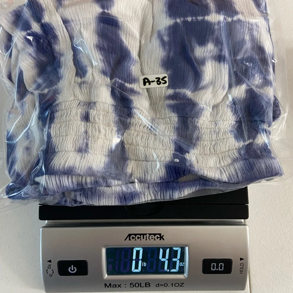 EUC Justice girl’s blue white‎ tie dyed embroidered hem pocket comfy shorts 12